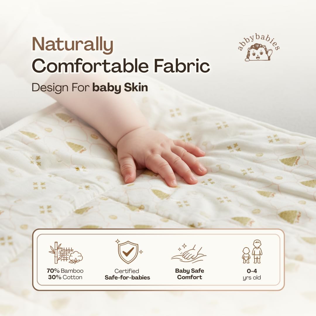 Reversible Soft Baby Blanket, Grow-with-Baby for Boys and Girls, Bamboo Viscose & Cotton, 39"x30", Receiving Blankets, CPC Certified, Gift-Ready Christmas