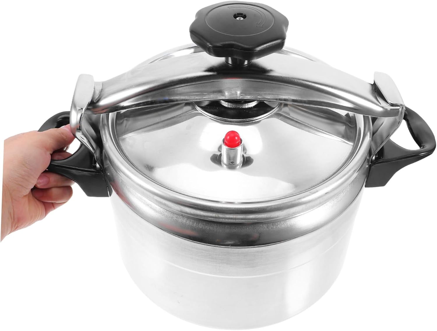 7L High Capacity Stovetop Pressure Cooker Pot Multi-Functional Aluminum Alloy Cooking Pot for Gas Stove Safety Valve for Home Cooking and Canning