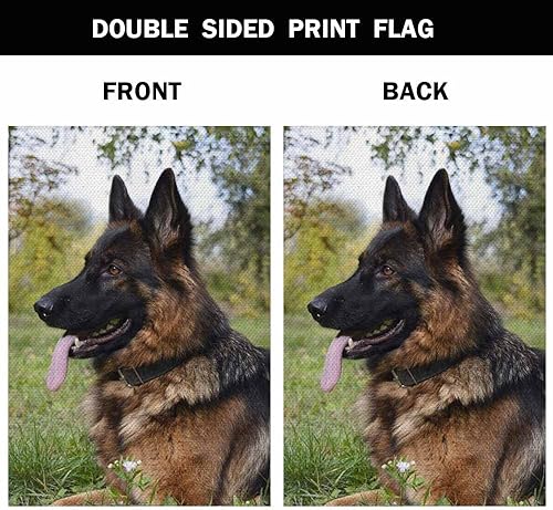 Miniatura 2 de AOYEGO Bandera de casa de perro de pastor alemán de 28 x 40 pulgadas, grande, vertical, de doble cara, para retrato, entrenamiento de campo en la