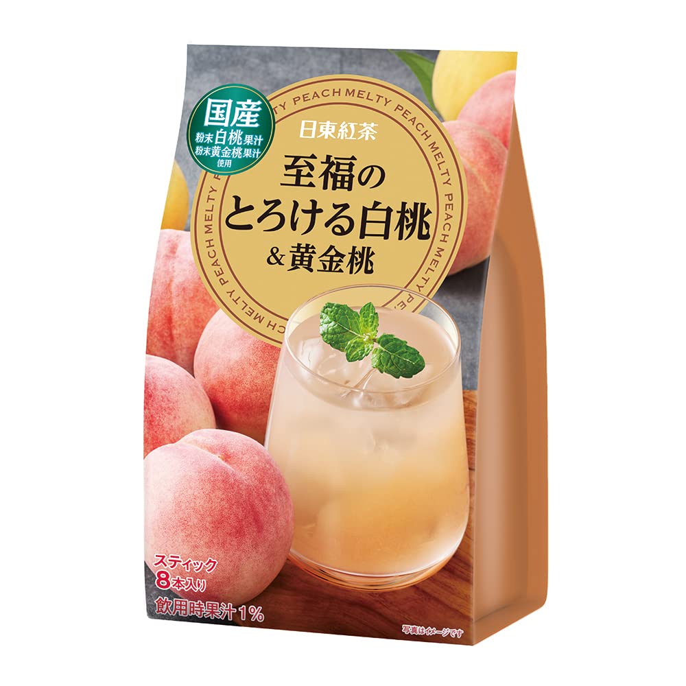Amazon.co.jp: 三井農林 日東紅茶 至福のとろける白桃&黄金桃 8本×3個