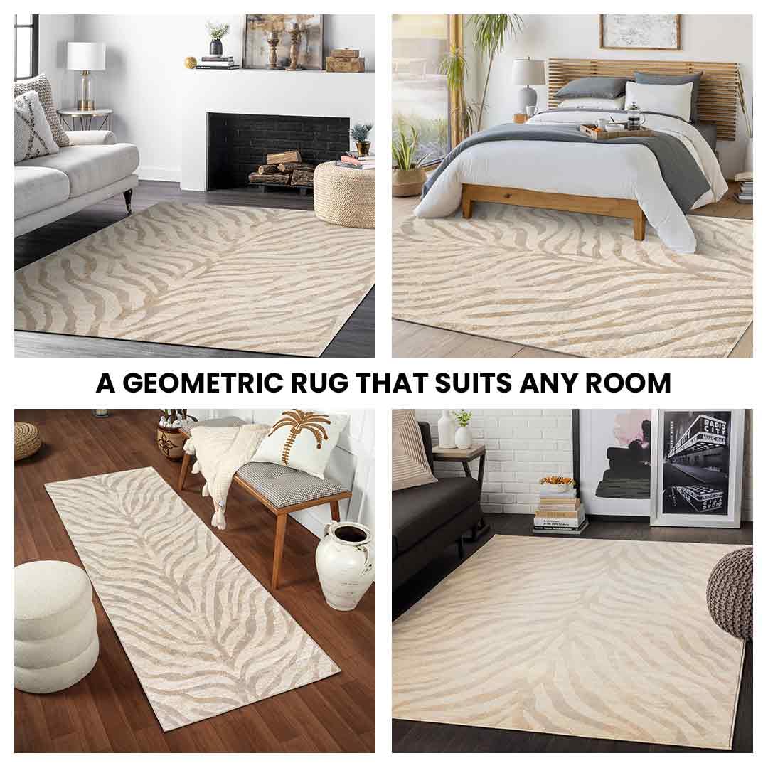 Livabliss Cybele Luanda Alfombra Geométrico, Salón – 160x220 cm, Gris Claro