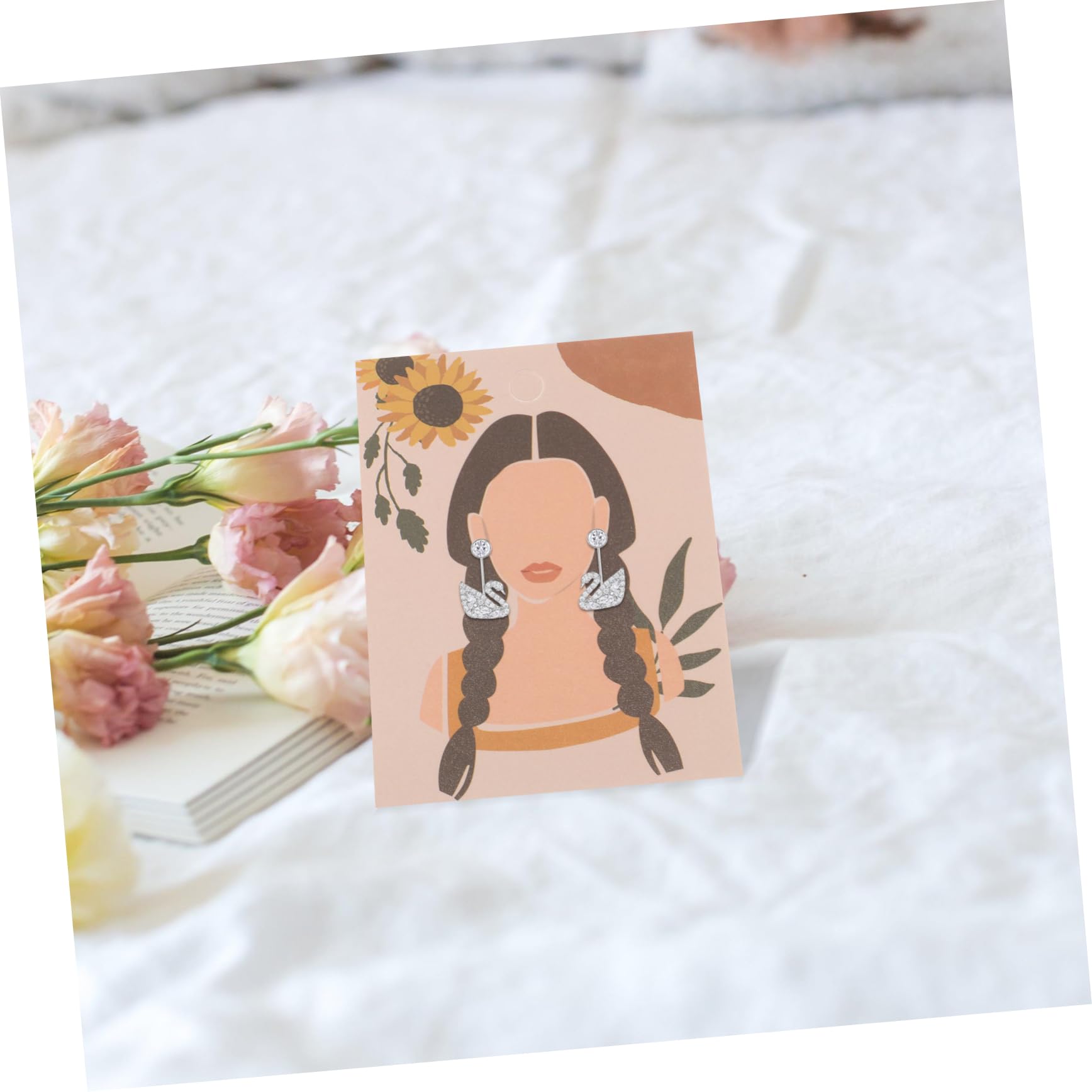 TEHAUX 300pièces Cartes Affichage Papier pour Bijoux De Cartes pour Boucles Oreilles Et Colliers Support Élégant pour Présentation Et De Bijoux pour Boutiques Et