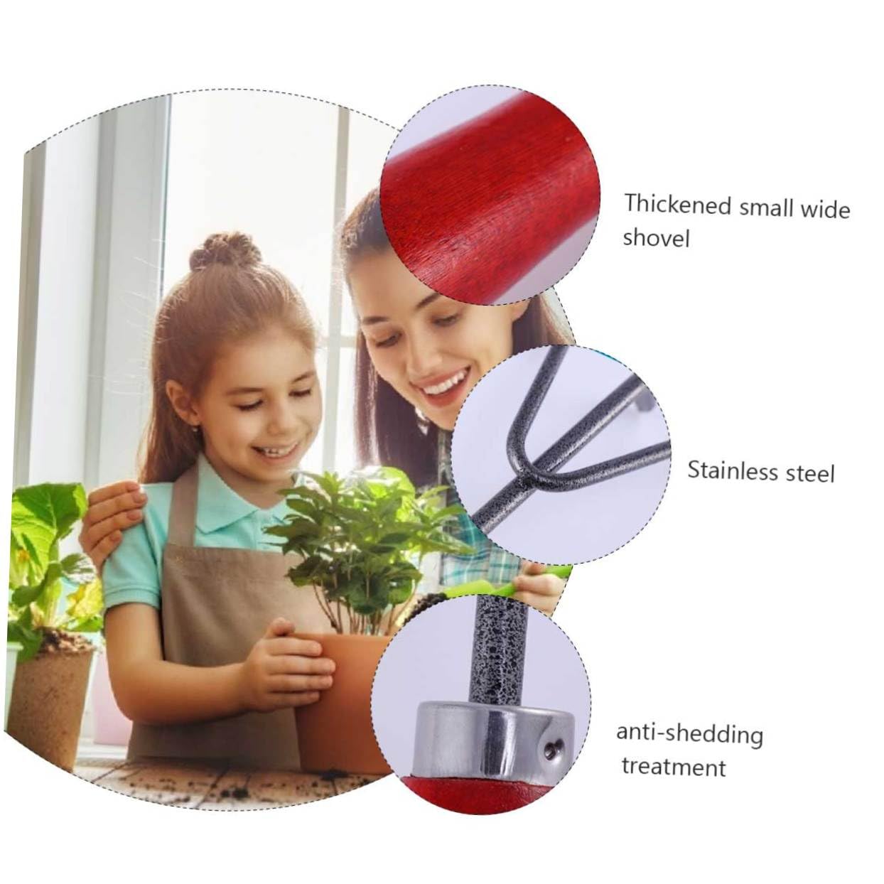 UPKOCH 2 Set Rastrello A Tre Denti Strumenti Da Giardino Accaparratore Da Giardino Rastrelli Da Piccoli Attrezzo Attrezzi Da Per Diserbo Ferro Da Stiro Rosso 2 Pezzi*2