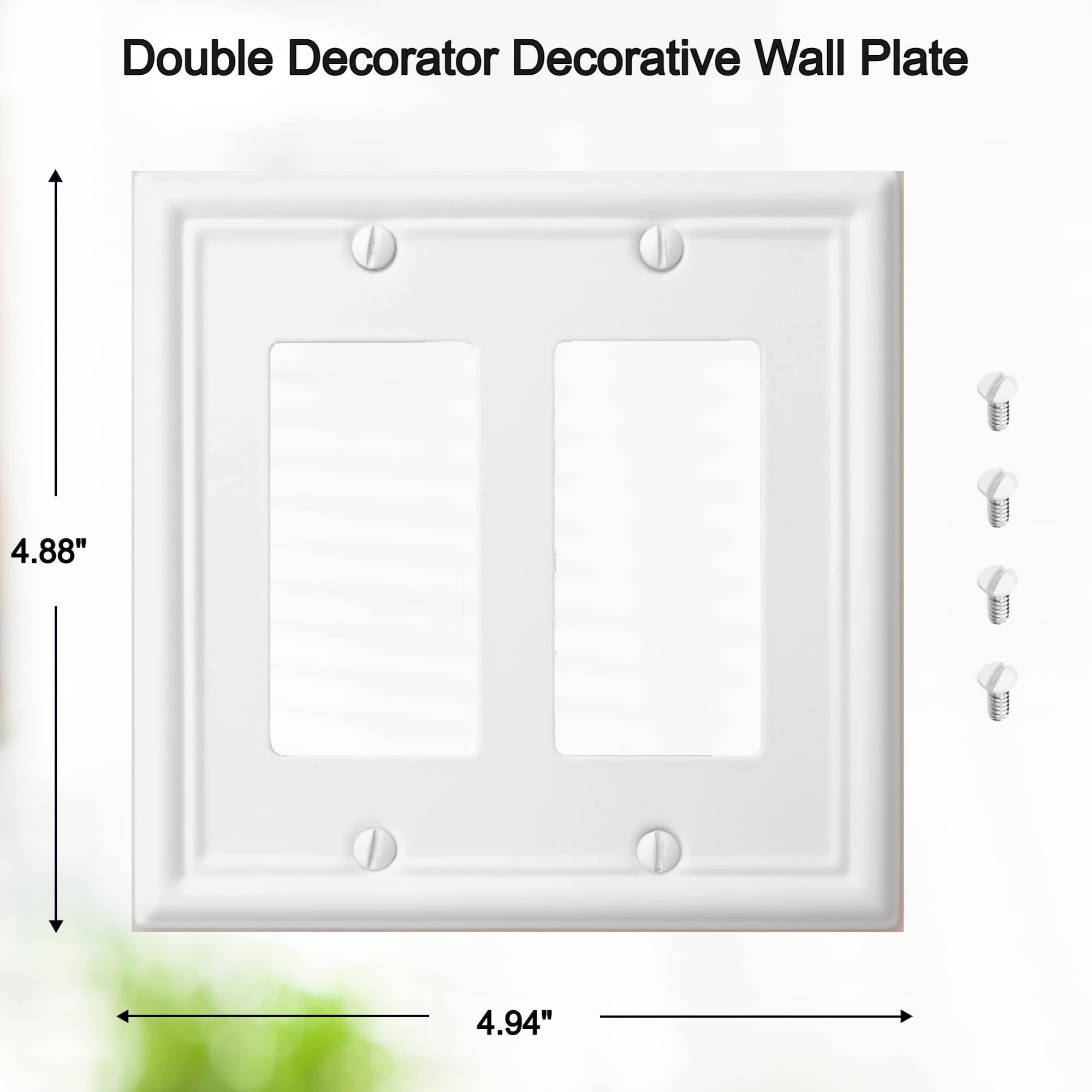 OKAWYC Luca Lot De 2 Plaques Murales En Métal Noir Avec Double Bascule