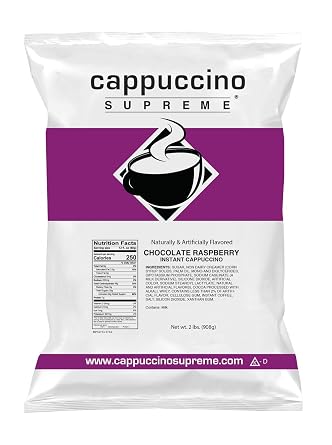 Cappuccino Supreme 2 lb bag Chocolate Raspberry Instant Cappuccino Mix