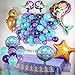 fozi cozi,79PCS Little Mermaid Birthday Party Supplies-Under The Sea Ocean Party Decorations,Blue&Purple