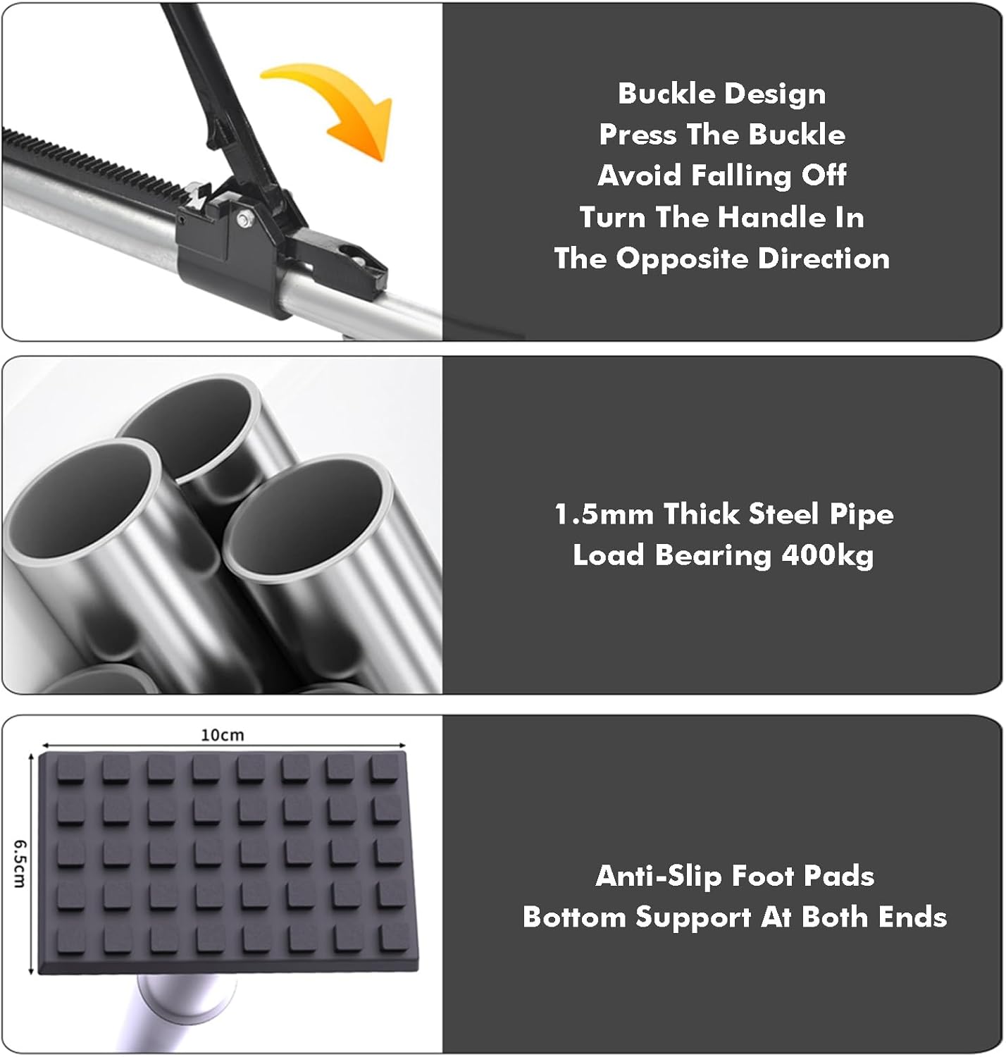 Pickup Truck Cargo Bed Support Rods, Ratcheting Bar, 440 Lb Load Capacity Securing, 1/2/3/4 Pack(130-168cm-1piece)