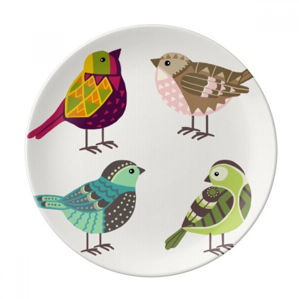 Illustration lovely birds assiette porcelaine decorative 25.4 cm pour dessert et dîner