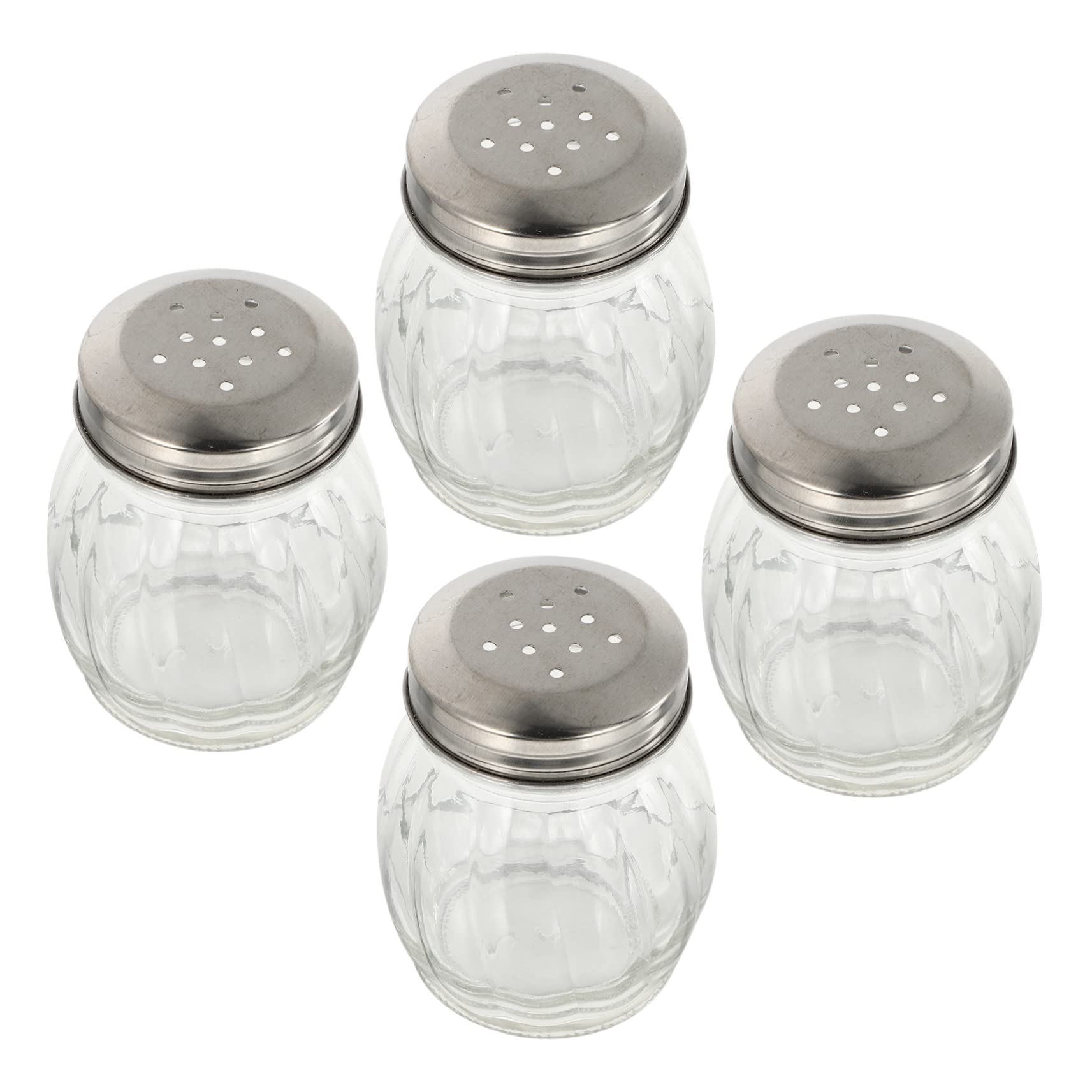 Recipientes de vidrio para especias de 180ml: juego de 4 botes transparentes de cocina