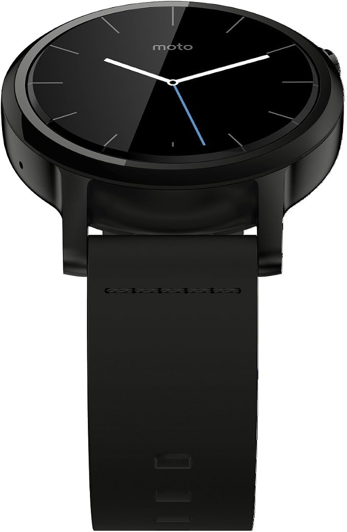 Amazon.com: Motorola Moto 360 (2nda generación.) Hombres 1.8 in, color  negro con banda de metal., Hombres 42 milímetros, 42 mm, Cuero negro :  Ropa, Zapatos y Joyería
