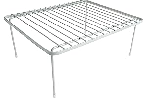 Shelf Rack, Kitchen Storage Organizer, Durable StainlessSteel, Gray