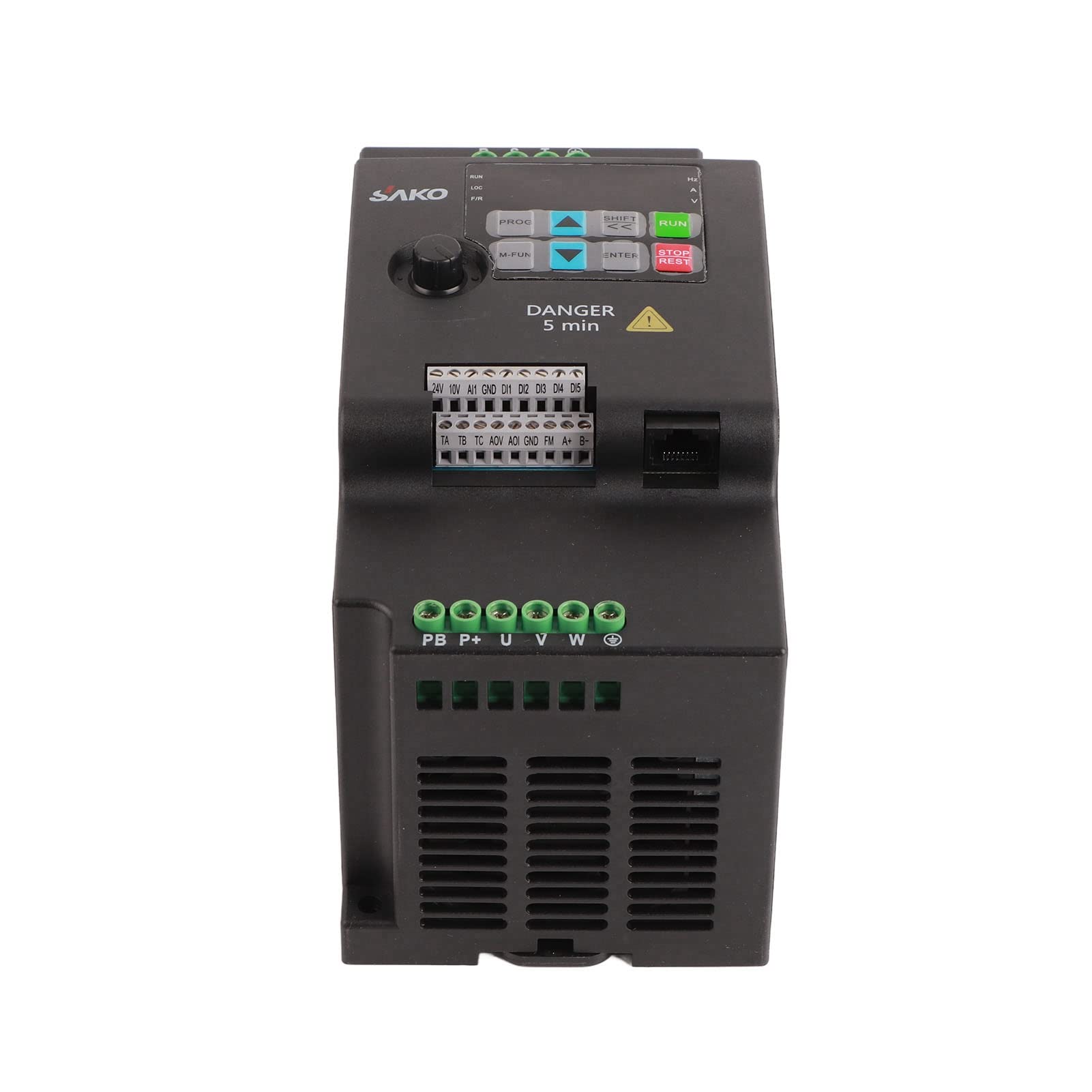 SKI780-5D5G-4 Frequenzumrichter, 5,5 KW, 380V, 3-Phasen-Eingang/Ausgang | Frequenzumrichter für leichte Anwendungen, Stromvektorregelung, 13 A, 180 x 115 x 95 mm, Angepasste Motorleistung 5,5 kW