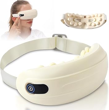 Steam Eye Massager with Heat, 4 Modes of Vibration Massage with Bluetooth Music - Electric Massager Lightweight & Portable, Relieves Fatigue, Type-C Fast Charging, Gifts
