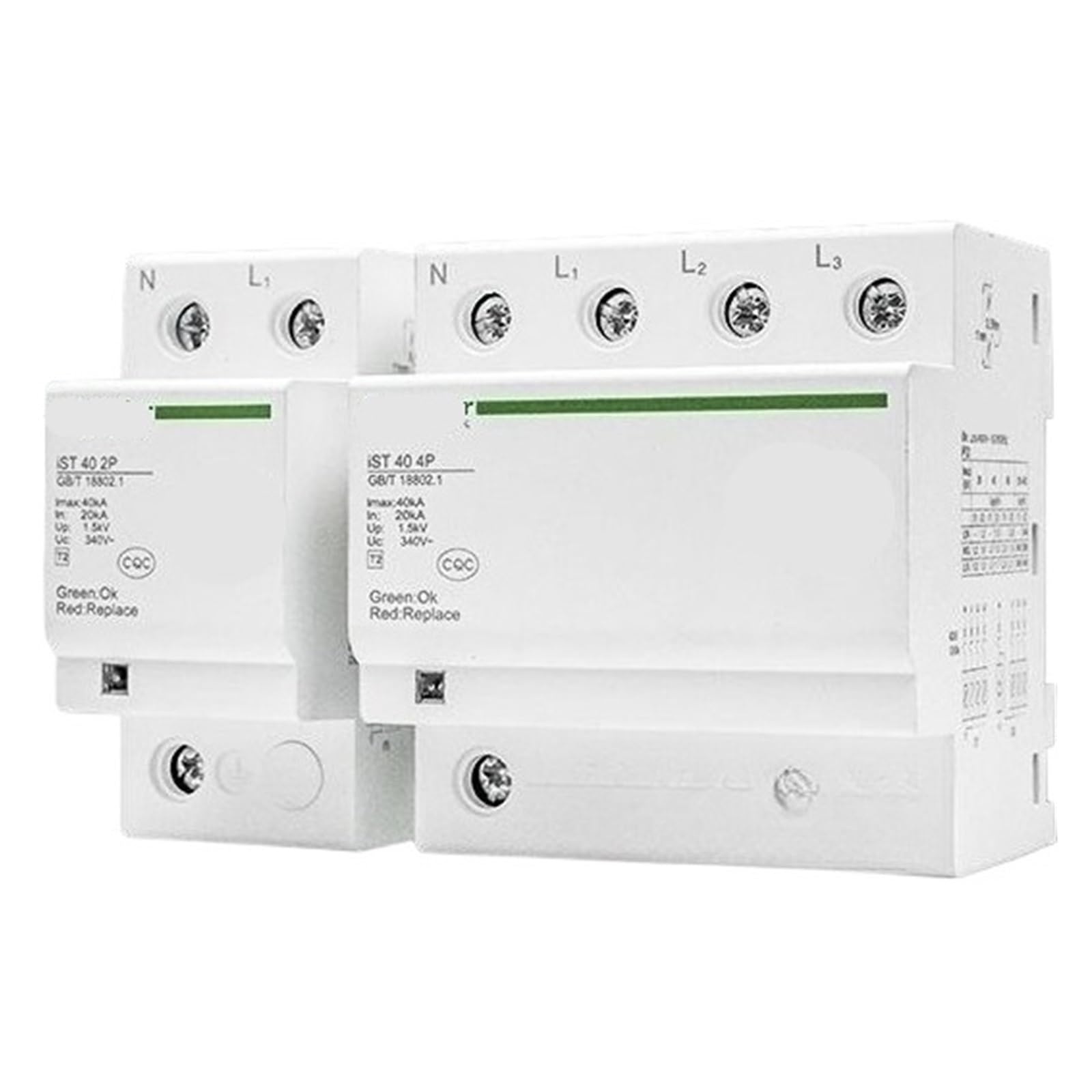 CLBSWYEJK 1pcs Surge Protector IST2P/3P/4P 20KA 40KA 65KA Surge Protection Switch(40KA,2p)