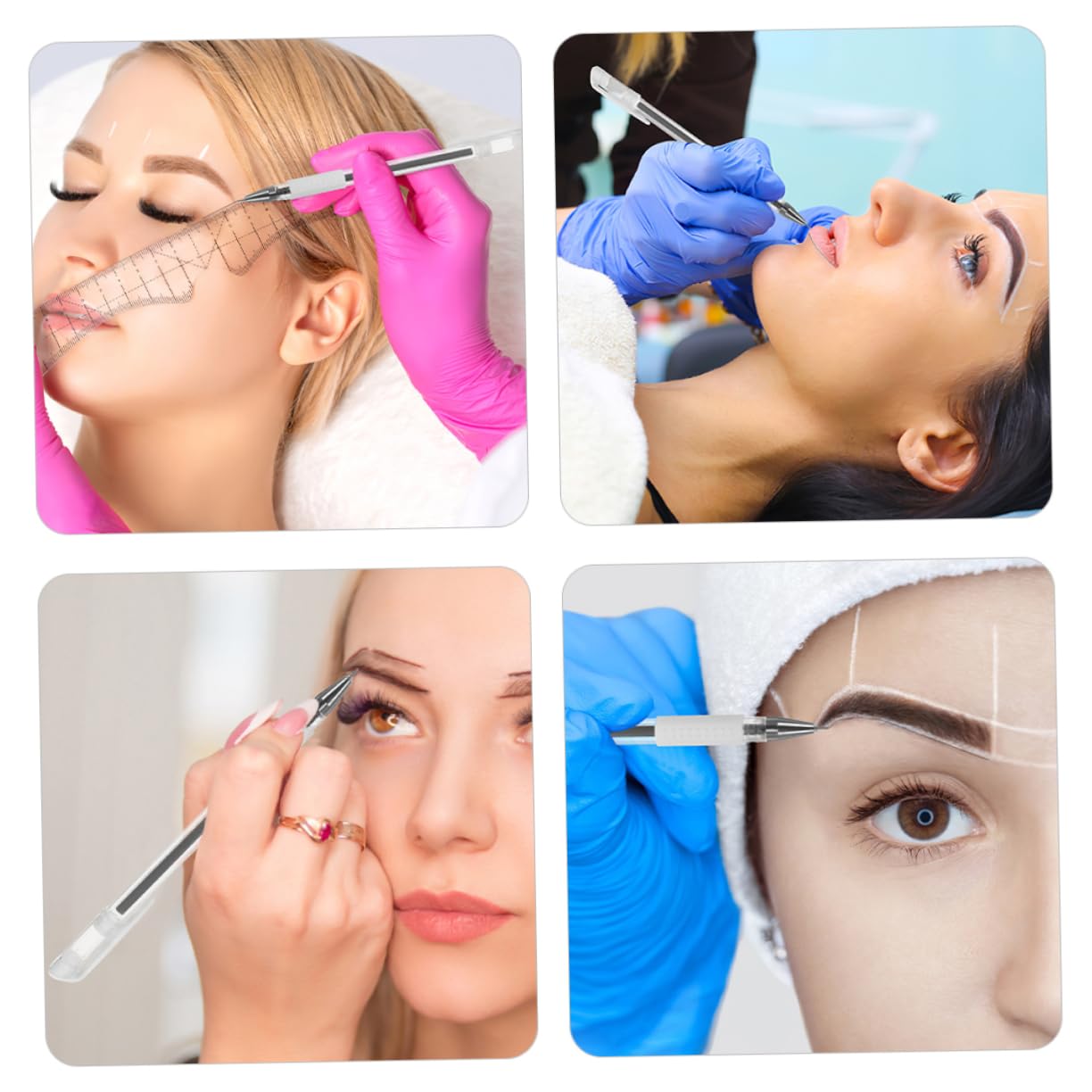 10Pcs Marking Pens Portable Eyebrow Positioning for Precise Tattoo Outlining Lightweight Design for Surgery Professionals and Easy Use