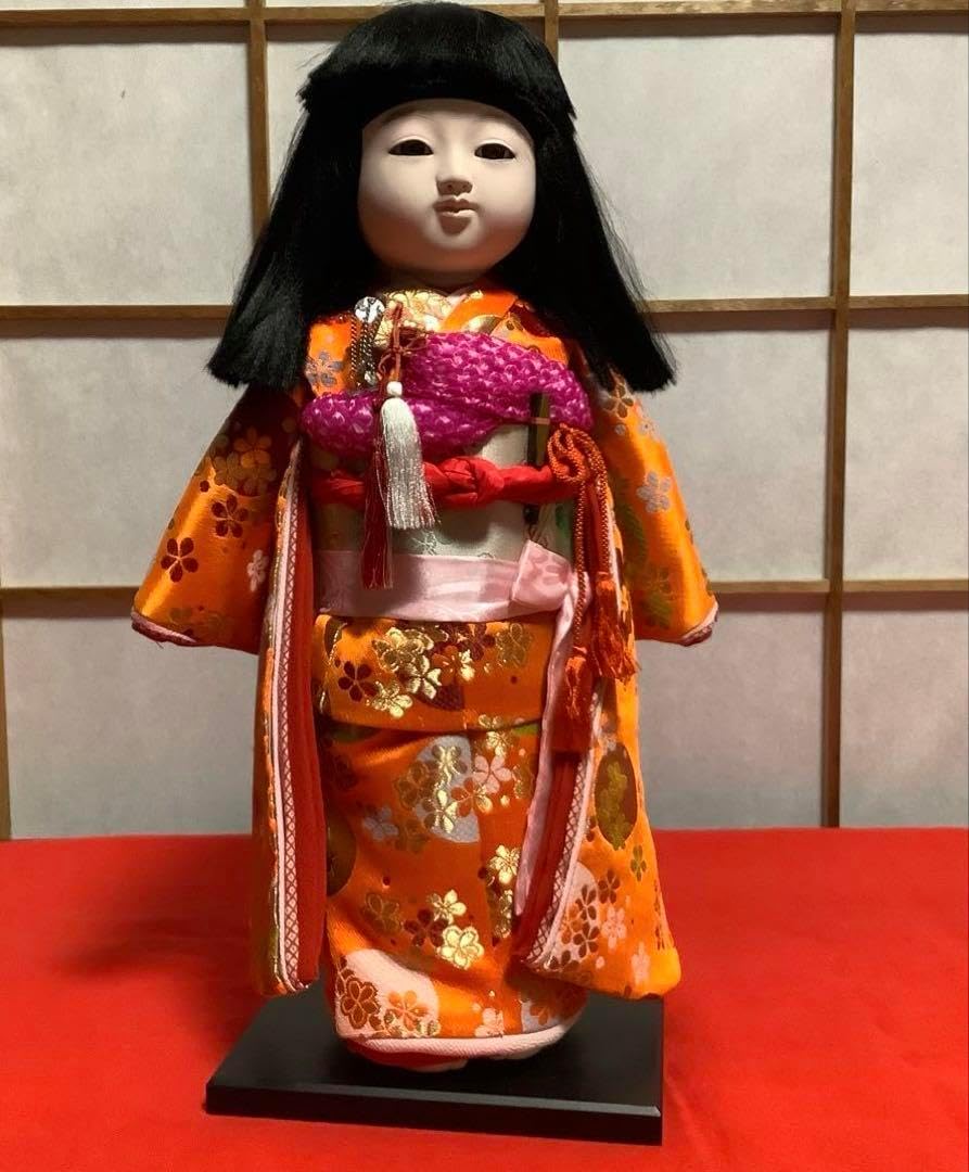 化粧箱付き】市松人形 ペア 京旭作 ガラスケース入り 化粧箱付き市松