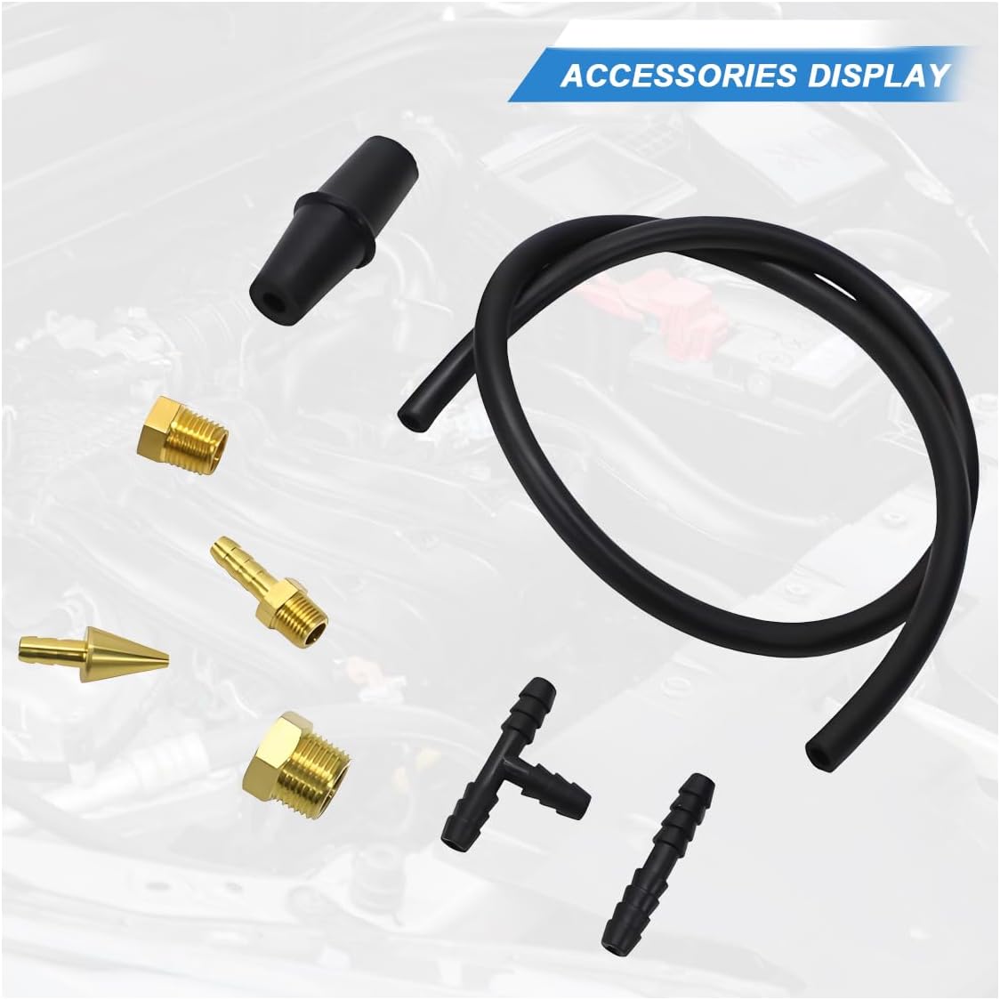 Fuel Pump and Vacuum Tester Gauge, Car Carburetor Leak Diagnostics Tester Kit, Universal Pressure Testing Meters for Automotive Engine Fuel System