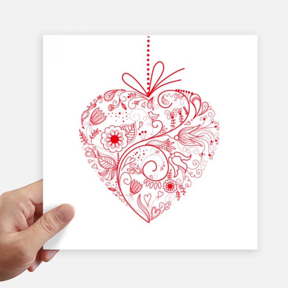 Sticker fleurs rouge St Valentin de 20cm pour personnaliser votre valise et moto