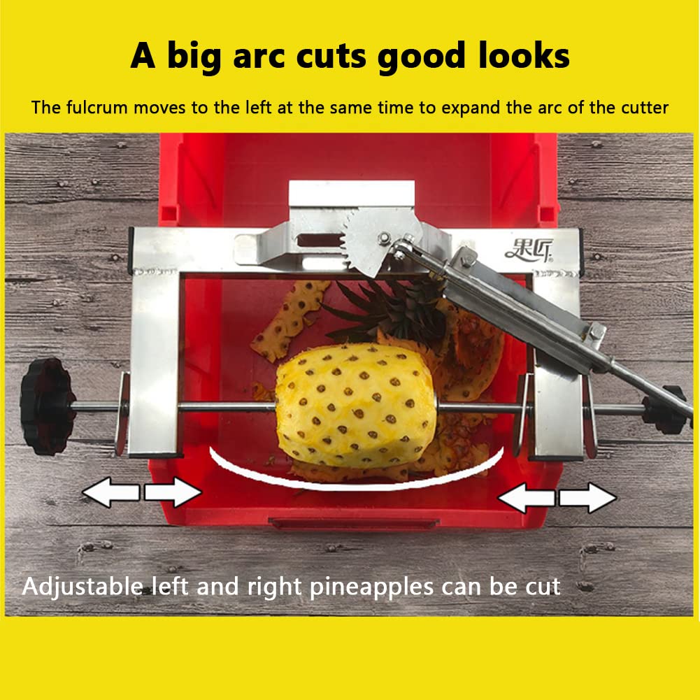 Pepeer Manuel d'ananas, Acier Inoxydable Facile à peler, Design détachable, Facile à Nettoyer, Peut Facilement peler la Viande coupée