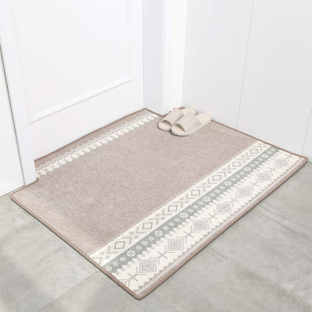 Tappetino da Bagno Lavabile Antiscivolo, Peluche Morbido Tappeto Confortevole TPR Antiscivolo Morbido Microfibra Tappeto da Bagno Assorbente Acqua-a 100x100cm