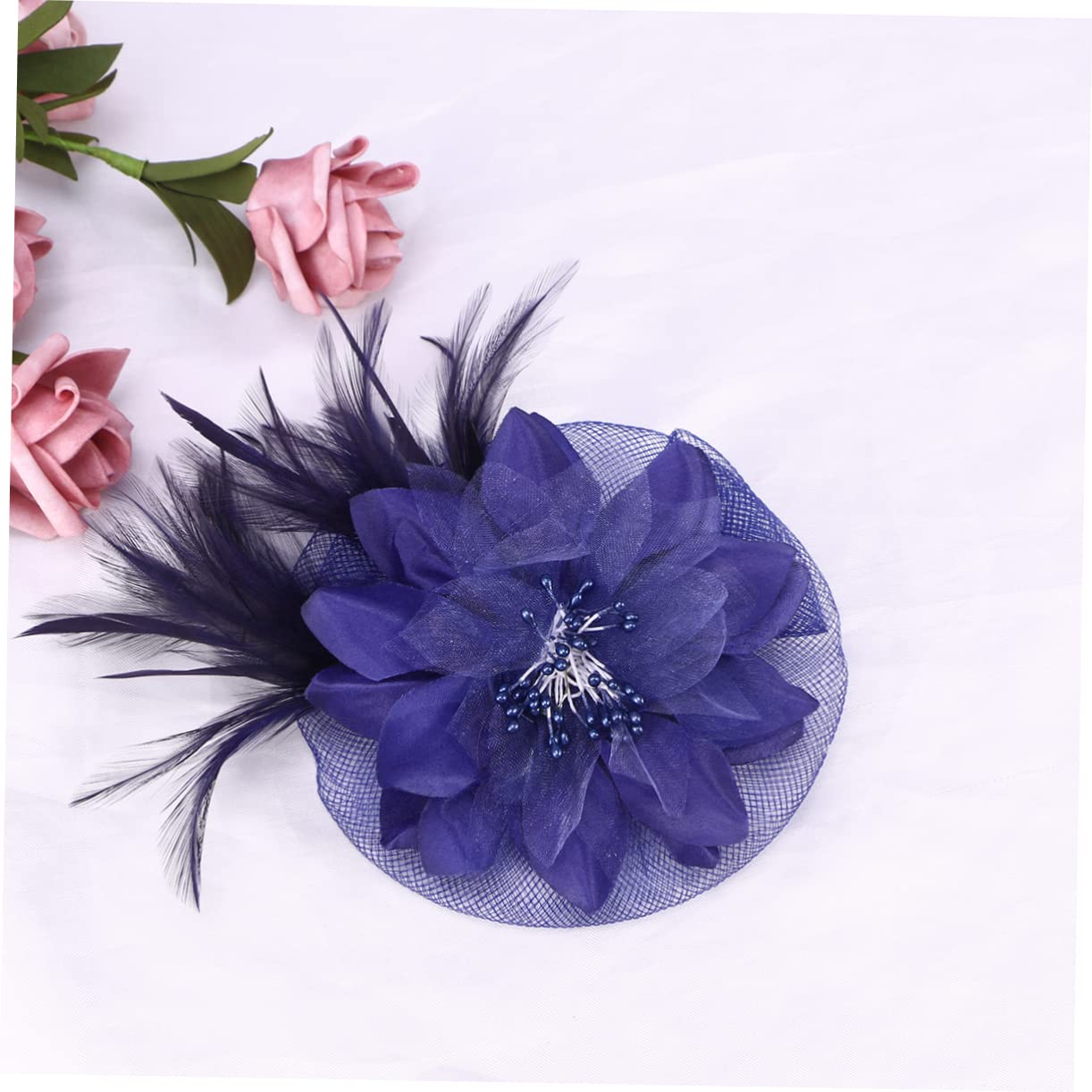 FRCOLOR 2Pcs Cravatte Per Veli Sposa Mini Fermagli Per Per Le Donne Fascia Cappello Di Fascinator Fascia Per 1920 Per Testa