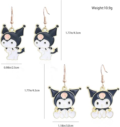 Miniatura 6 de Kuromi - Collar de anime de joyería de sanrio para adolescentes kawaii mejores amigos gargantilla Kuromi con dije para niña