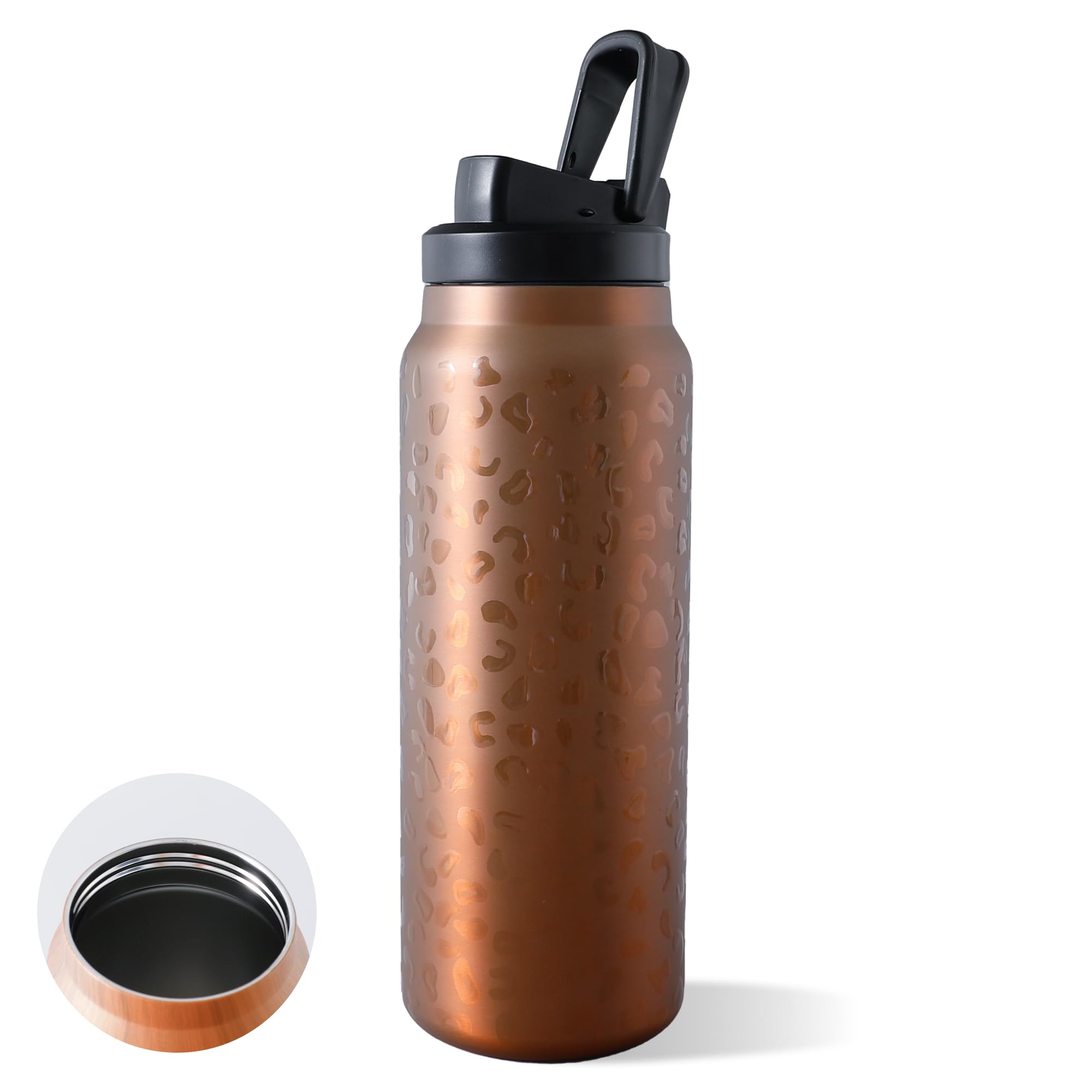 UMAI Stainless Steel Vacuum Insulated Printed Water Bottle | 900 ml | Keeps Contents Cold/Warm Upto 6-12 Hours | BPA Free | Gym | Office | Home | Travel | Golden Leopard Print (B0CPPW1Z2L) Amazon Price History, Amazon Price Tracker
