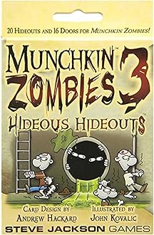 Steve Jackson Games - Munchkin: Zombies Expansion 3 Hideous Hideouts - Board Game