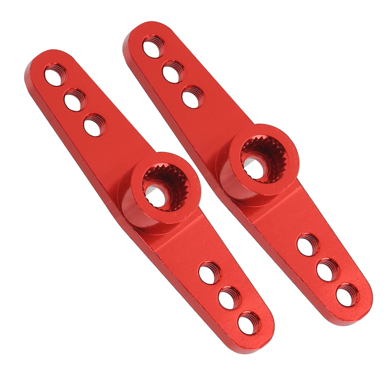 2 Bras De Servo En Alliage Alu CNC – 25T Pour Voiture RC 1/10 (rouge)