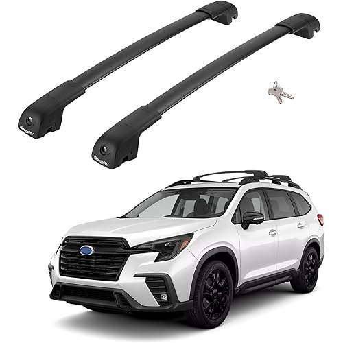 BougeRV Lockable Car Roof Rack Cross Bars Compatible with Subaru Ascent 2019-2024, Aluminum Cross Bar for Rooftop Cargo Carrier Luggage Kayak Canoe Bike Snowboard