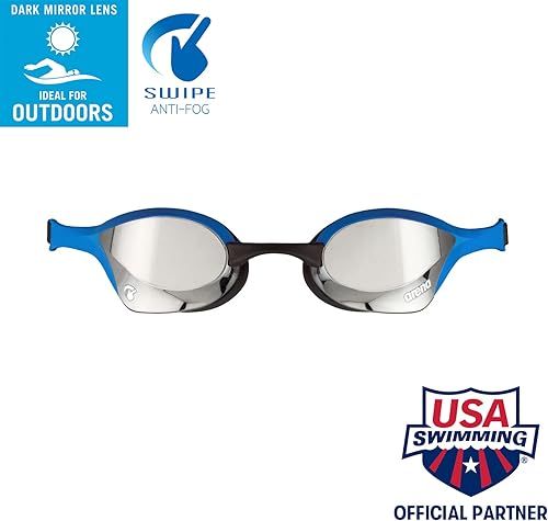 Miniatura 3 de Arena - Gafas de natación de competición unisex Cobra Ultra Swipe para hombres y mujeres, tecnología antivaho con doble correa, lente de espejo o