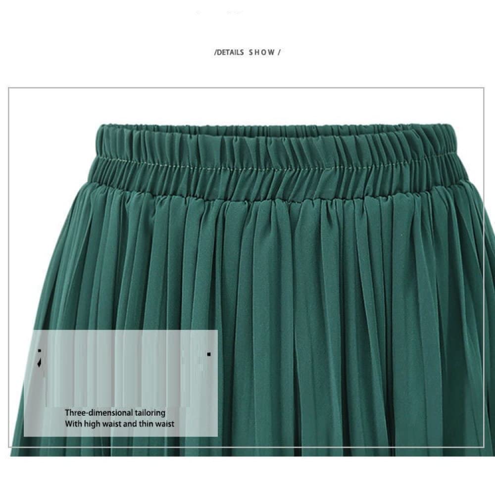 Broek Met Wijde Pijpen Voor Dames,Dames Chiffon Wijde Pijpen Broek Effen Trekkoord Half Elastische Taille Palazzo Broek Elegante Flowy Gebogen Culottes Broek Mode Lichtgewicht Luchtige Cropped Broek
