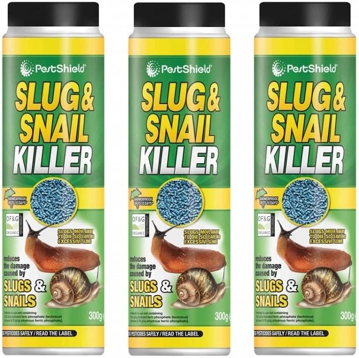 3 x 685ml Clear Ultra Slug Pellets Removes Slugs And Snails From Plants