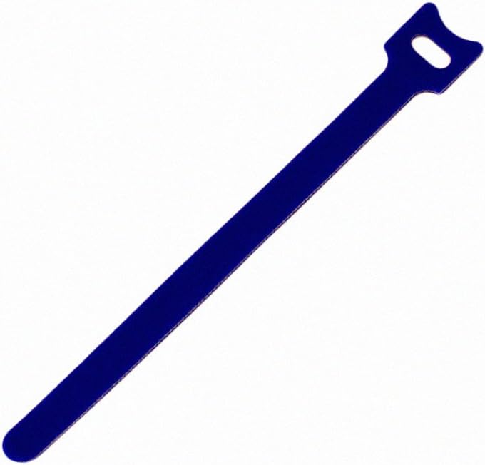 NavePoint 8 Inch Hook and Loop Reusable Strap Cable Cord Wire Ties 100 Pack Blue
