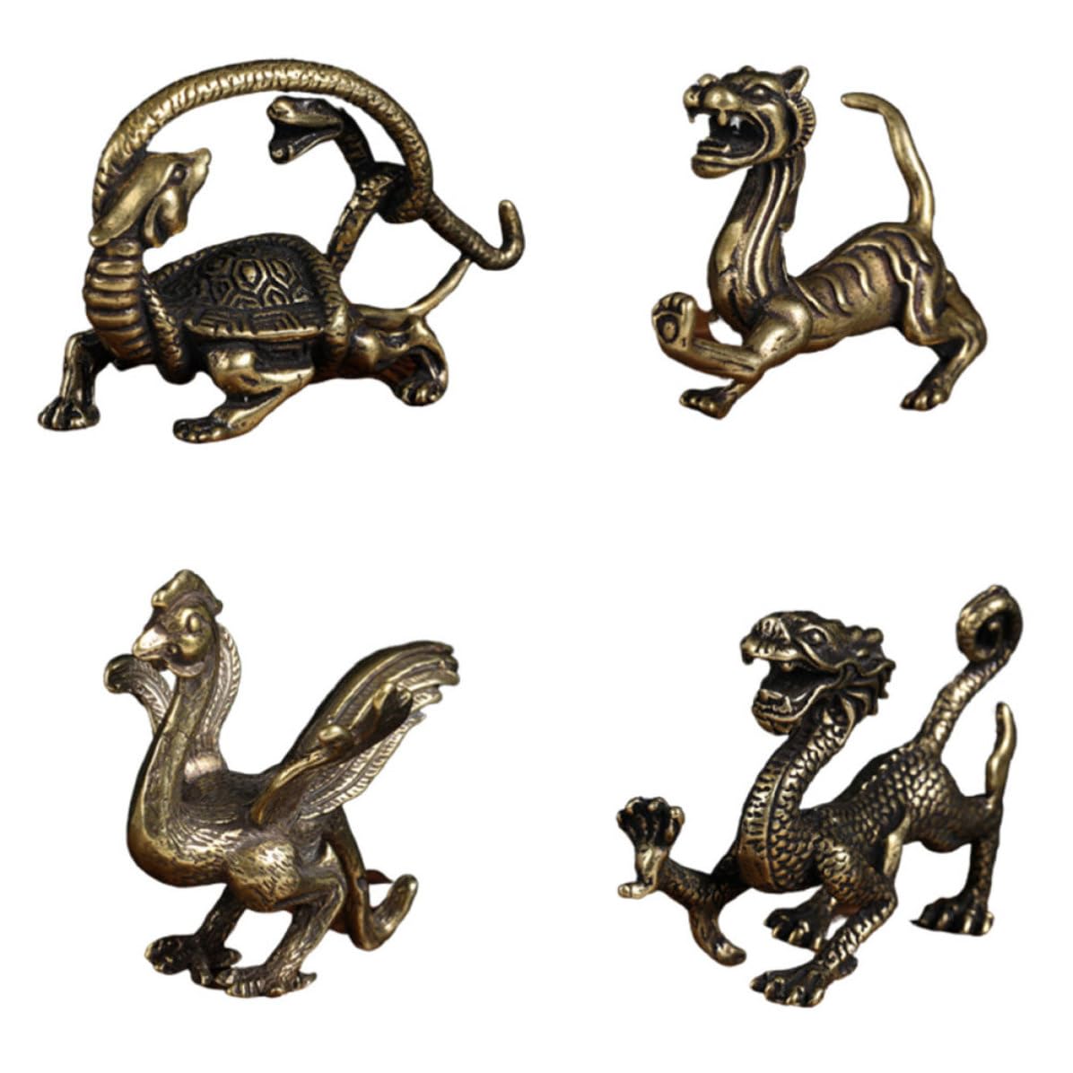 Figurines cuivre dragon tigre pour purifier l'atmosphère du sauna et de la maison