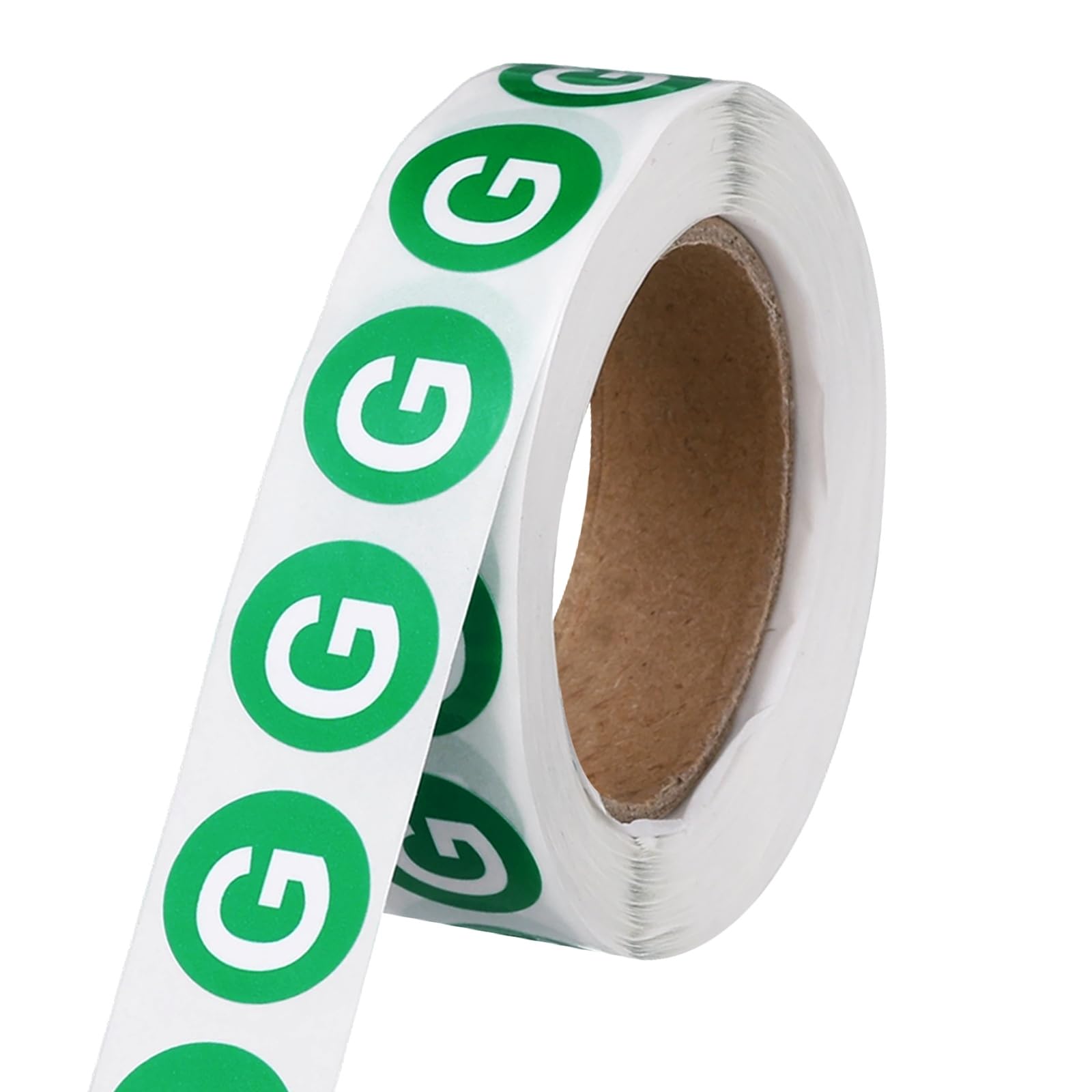 PATIKIL 0.6" Letter Stickers, 600Pcs Alphabet Stickers Letter G Round Labels Small Vinyl Self Adhesive Label Circle Decals 1 Roll Capital Initial for Office Home Organize Inventory, Green โ image 1