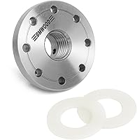 Vista 8 de Placa frontal de torno de madera de acero de 2 pulgadas con mandril roscado y dos arandelas de nailon, compatible con torno de carpintería