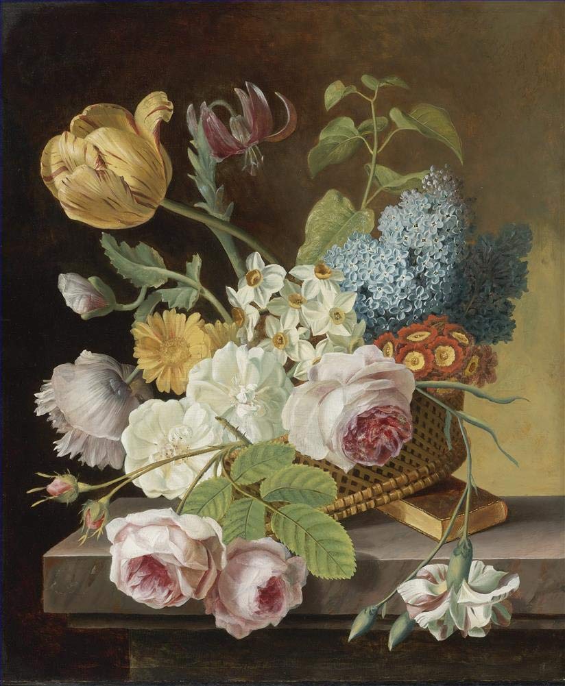 Amazon.com: 21 Paintings Tulips and Roses Flowering Oil Art