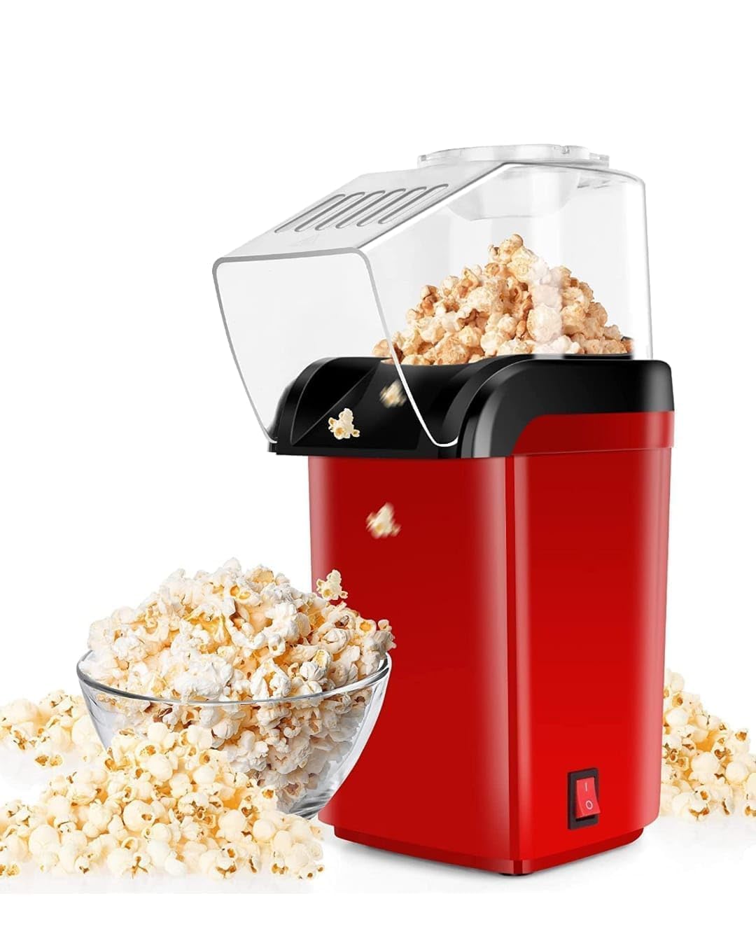 HIYAN'S Hot Air Popcorn Maker | Oil-Free Electric Popper with Measuring Cup & Lid | Fast Healthy Snack Maker for Home | BPA-Free, Easy One-Touch Operation-image-26