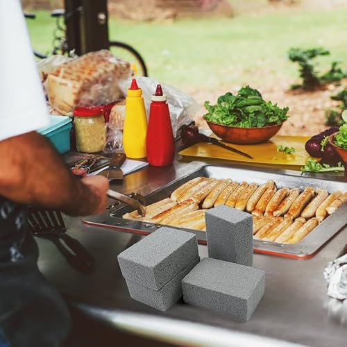 Magic Blackstone Griddle Scraper，4 Pack Gray Stone Cleaning Block Clean Brick For Grill, Removing Stains Bbq，Pool, Racks, Baking Steel, Oven, Flat Top Cookers, Utensils, Exfoliation Dead Skin, Toilet #TOP3