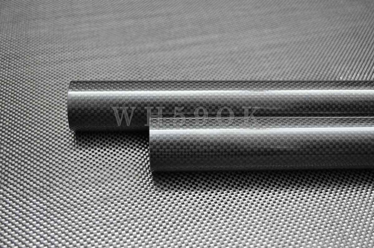 Rura skrzydła węglowego 19-17 mm × 1 m | Tkanina błyszcząca | Nośność 500 N | Komponent kadłuba drona