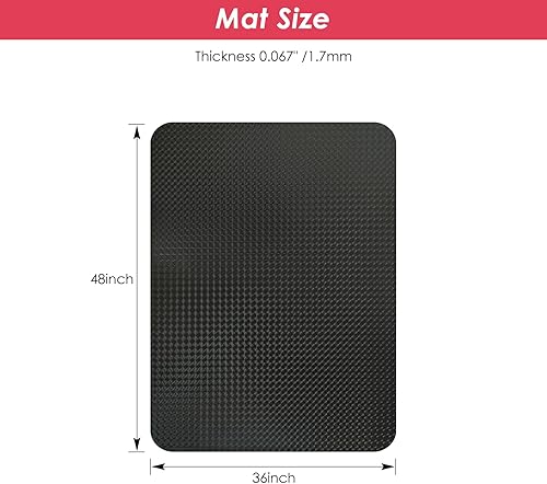 Miniatura 8 de Vicwe Tapete para silla de juegos para suelo de madera dura, 48 x 36 pulgadas, tapete para silla de oficina, tapete de PVC para silla de