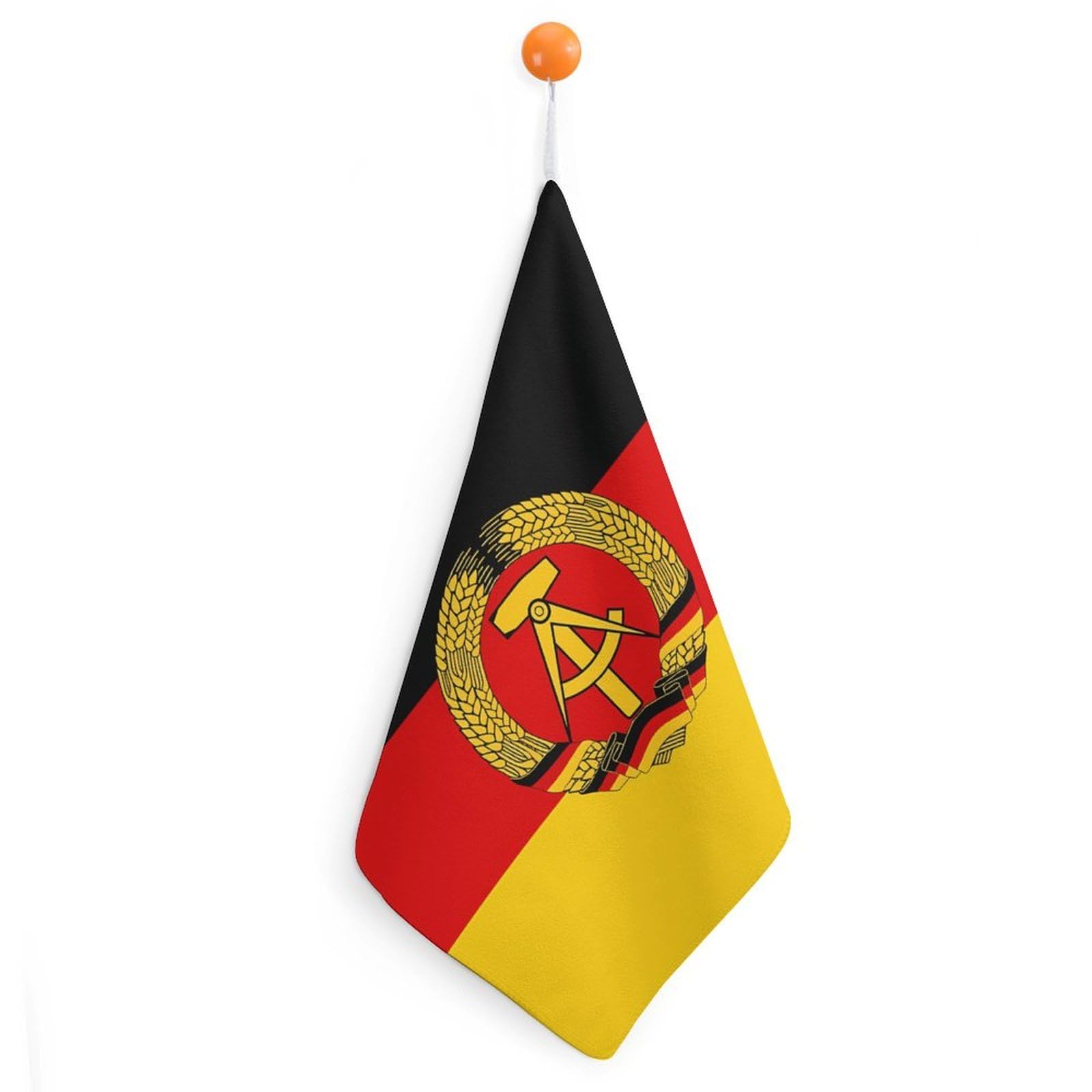 TXFBTRFSA East Germany German Democratic Republic Flag Hand Towels with Hanging Loop Kitchen Towel Handkerchiefs Cleaning Cloths