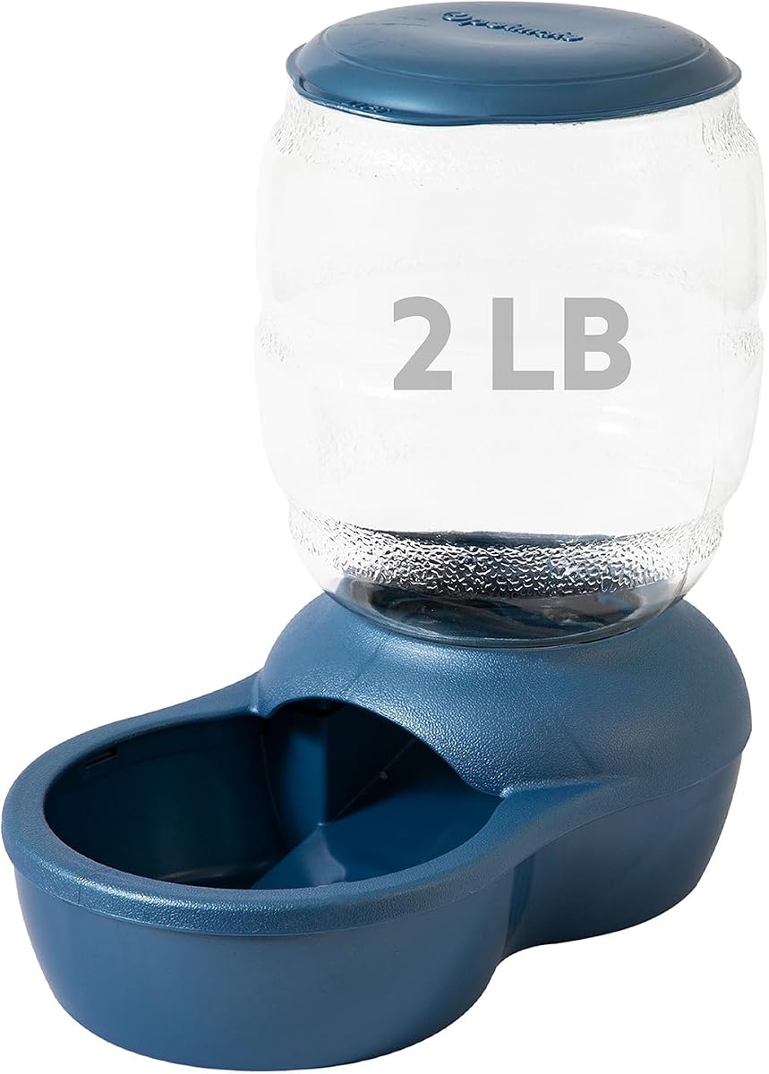 Petmate Replendish Gravity Feeder with Microban, Pearl Peacock Blue, 2lbs | Made in USA