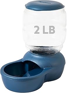 Petmate Replendish Gravity Feeder W/Microban, Pearl Peacock Blue, 2 LB, Made in USA