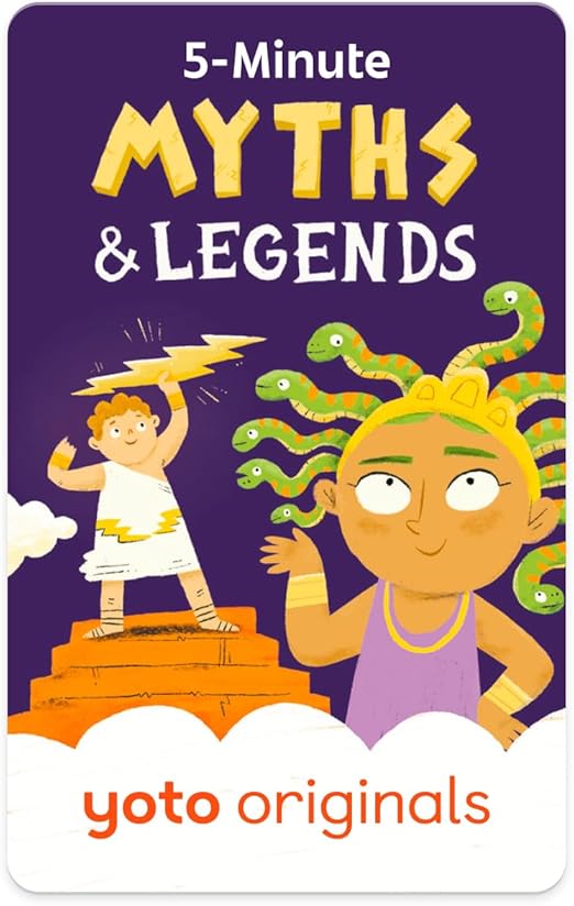 YOTO 5-Minute Myths & Legends – Kids Audio Card for Use with Player & Mini All-in-1 Audio Device, Screen-Free Listening with Fun Playtime, Bedtime & Travel Stories, Ages 4+