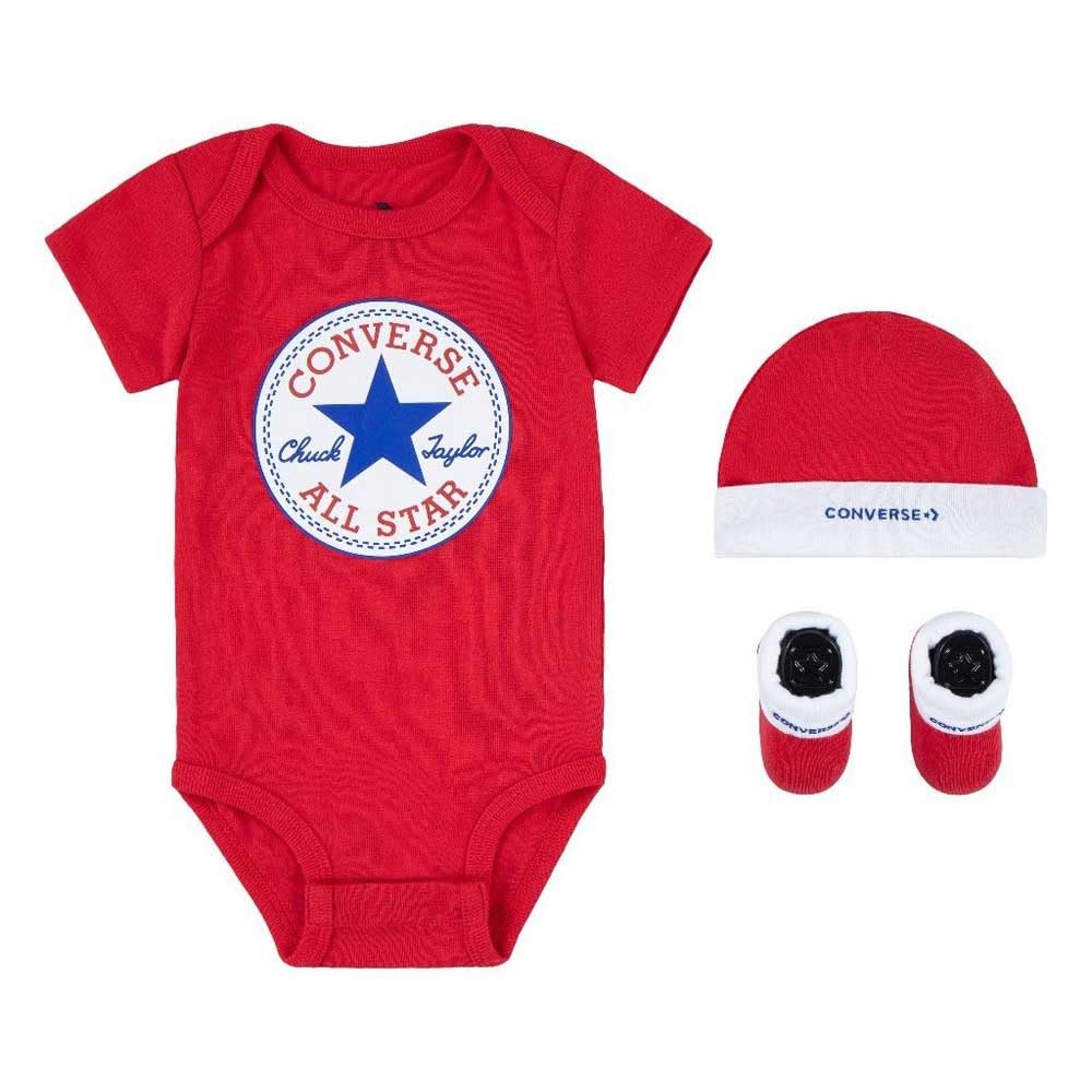 Converse Classic Ctp 3pc Set di Magliette per Bambino e Neonato Unisex - Bimbi 0-24 (Pacco da 1)