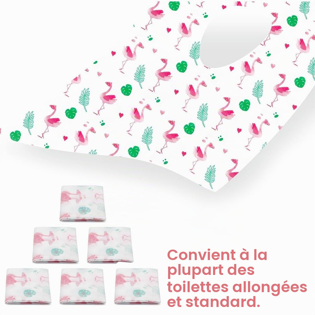 WeddHuis 18 Couvre-siège de Toilette Jetables pour Enfants et Adultes Universal Töpfchentraining Accessoires de Voyage, Emballage Individuel