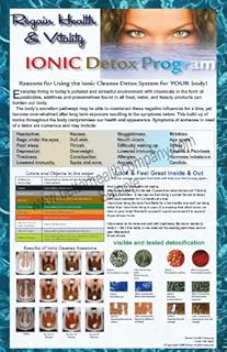 Ion Detox Ionic Foot Bath Spa Chi Cleanse Promotional Poster. 11 X 17 Laminated. Increase your Detox Foot Spa Sessions and Increase Income. Colorful Promotional Poster for Detox Foot Spa