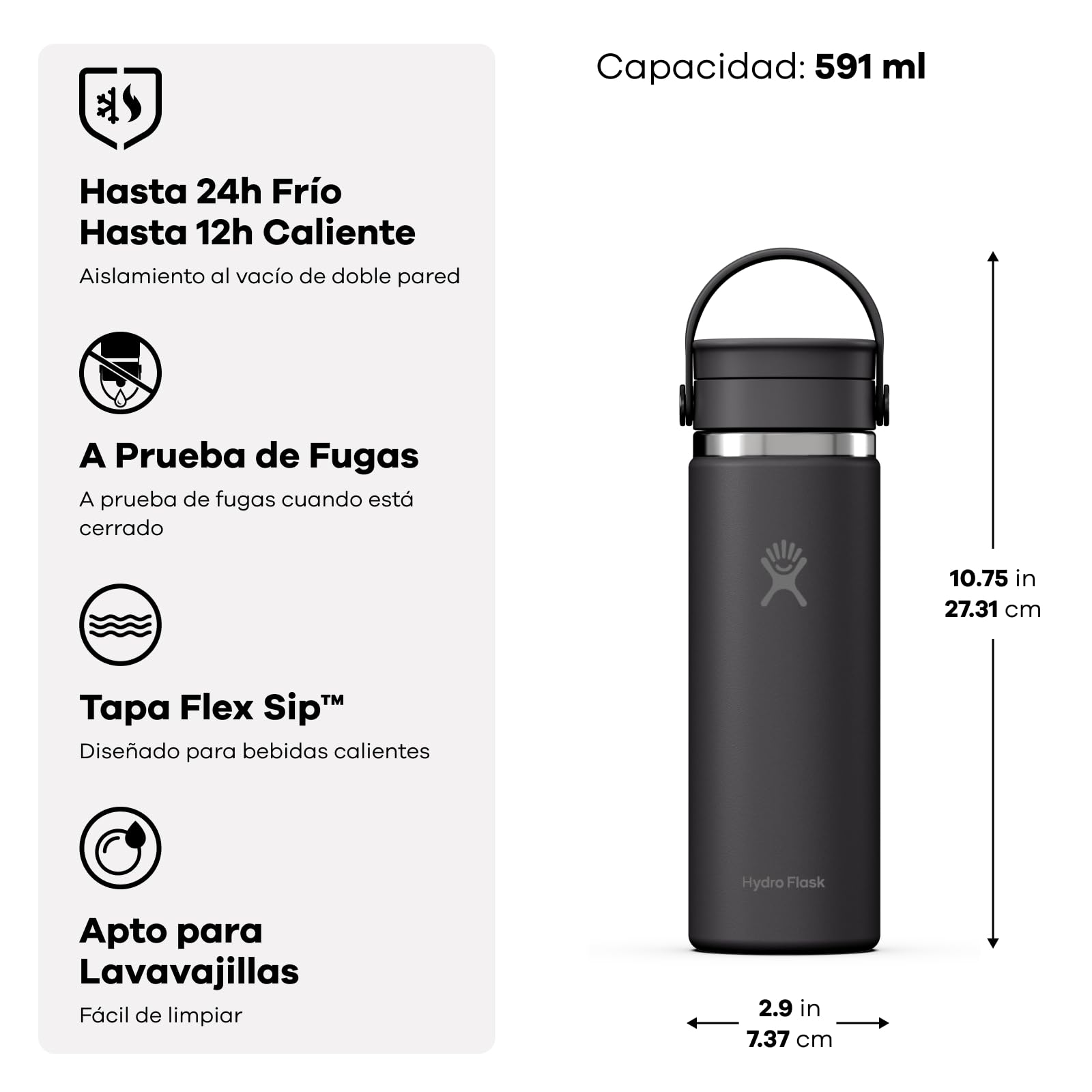 Hydro Flask – Wide Flex Sip Lid Coffee 591 ml (20 oz)